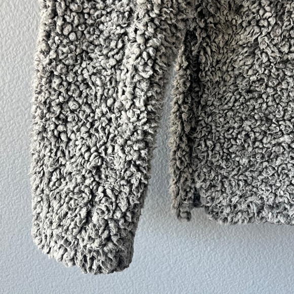 True Grit - Women Sherpa 1/4 Zip Grey Pullover - Picture 6 of 11